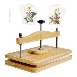 lot 5971 image: Nuvograin Flower Press Kit, Plant Press Kit, Easy One-Step Pressing, 10 x 6 inch Wooden Flower Flower Pressing for Kids and Adults, Great Gift for DIY Flowers Lovers, Light Brown
