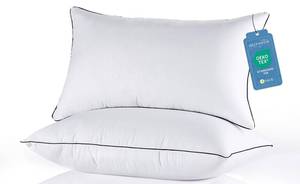 lot 5996 image: JOLLYVOGUE King Size Pillows Set of 2 for Sleeping, Soft and Supportive Bed Pillows with Down Alternative Filling for Side and Back Sleepers, Hotel Collection