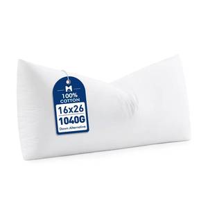 lot 7008 image: MIULEE 16x26 Synthetic Down Alternative Pillow Insert, Fluffy Soft Throw Pillow for Couch Bed Sofa Plush Luxury Lumbar Support