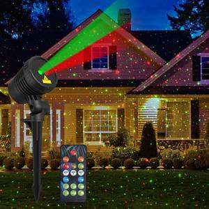 lot 7031 image: Neroupe Christmas Projector Lights Outdoor Waterproof with Remote Control, Outdoor Christmas Decorations Garden & Landscape Lights with Red and Green Stars for Garden Room DecorHalloween Decorations