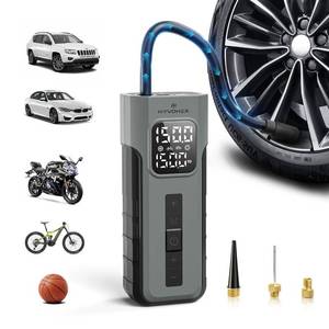 lot 7044 image: Tire Inflator Portable Air Compressor, 1 Min Fast Inflation Cordless Bike Pump with Digital Pressure Gauge LED Light, 150 PSI Electric Air Pump for Car Tires, Bicycle, Motorcycle, Ball (Grey)