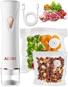 lot 7050 image: Compact Vacuum Sealer for Food Sealer Handheld Portable Vacuum Sealer Machine for Food Storage, Rechargeable Food Vacuum Sealing for Kitchen Travel Fridge Meal Prep, Gifts for Mom, Wife, Chef & Home