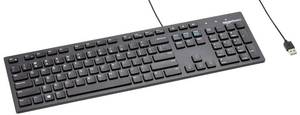 lot 7055 image: Amazon Basics Wired QWERTY Keyboard, Works with Windows, Plug and Play, Easy to Use with Media Control, Full-Sized, Black