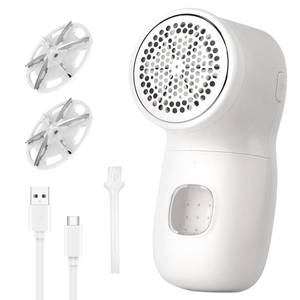 lot 7073 image: Fabric Shaver Lint Remover Sweater Shavers to Remove Pilling,Rechargeable Sweater Defuzzer with 2 Extra Blades, Fuzz Remover for Clothes Couch Furniture