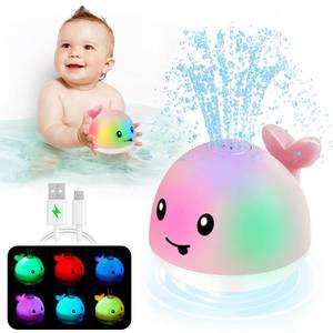lot 7082 image: ANGGIKO Baby Girl Bath Toys, Valentines Day Gifts for Babies 1 Year Old Girl Gifts, Toddler Bath Toys for Kids Ages 1-3, Light Up Whale Bath Toy Sprinkler Baby Toys 6-12-18 Months Bathtub Fountain Toy