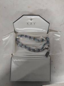 lot 1017 image: Kay Jewelers Multi-Color Pearl Sterling Silver Necklace