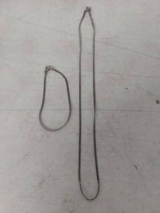 lot 1033 image: Sterling Silver Diamond Cut Snake Chain .925