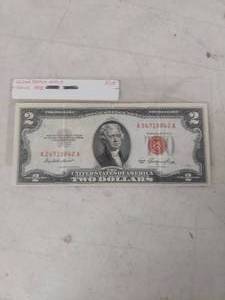 lot 1038 image: 1953 $2 United States Note with Red Seal