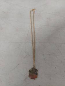 lot 1039 image: Personalized Silhouette Pendant Necklace - Marked 14KGODG