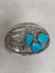 lot 1052 image: Southwest Turquoise Belt Buckle