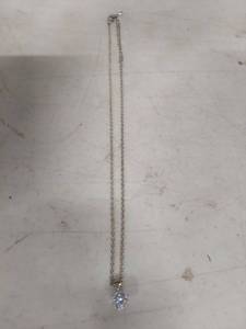 lot 1055 image: Crystal Solitaire Pendant Necklace