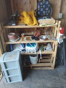 lot 2136 image: 3 Wood Shelves - No Contents
