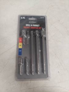 lot 1013 image: 6 Piece Drill and Impact Socket Adapter Set