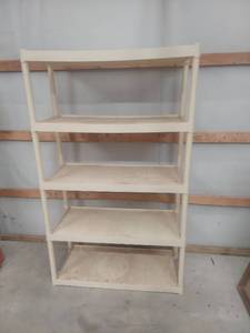 lot 1004 image: White Plastic Storage Shelving Unit