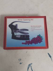 lot 2185 image: 4-Piece Wine Opening Kit with Stand