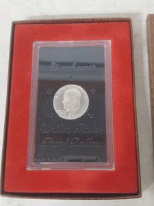 lot 2192 image: 1971 Eisenhower Silver Dollar in Protective Case