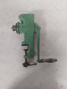 lot 2193 image: Green Enamel Manual Food Grinder