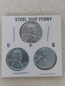 lot 2198 image: 1943 Steel War Penny Collection - P-D-S Mint Marks