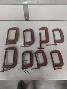 lot 2200 image: Collection of Large C-Clamps