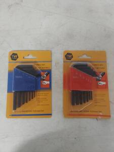 lot 2201 image: TW TuffWork 7-Piece Hex Key Set Bundle - Metric and SAE