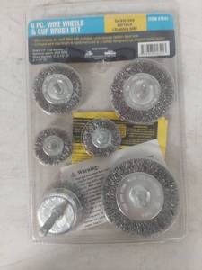 lot 2207 image: 6 Piece Wire Wheel & Cup Brush Set