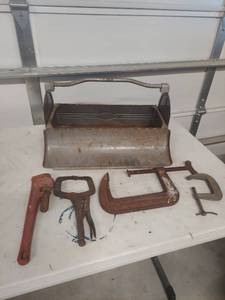 lot 2223 image: Metal Tool Collection with Craftsman Tool Box