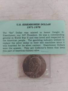 lot 2235 image: 1977 Eisenhower Dollar Coin