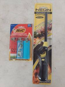 lot 2283 image: BIC Summer Collection & Neon Utility Lighter Set