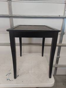 lot 2286 image: Black Woven Rattan Side Table
