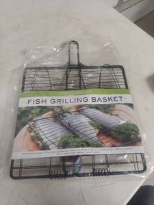 lot 2313 image: Charcoal Companion Fish Grilling Basket with Folding Handle