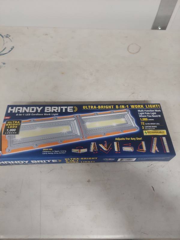 lot 1044 image: Handy Brite 8-in-1 LED Cordless Work Light