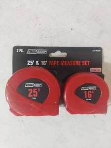 lot 1134 image: Tool Shop 2-Piece Tape Measure Set - 25ft and 16ft