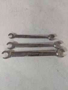 lot 1145 image: Snap-on Line Wrench Set - 3 Piece - Metric
