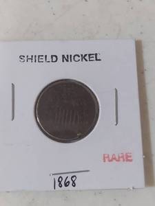 lot 1147 image: 1868 Shield Nickel