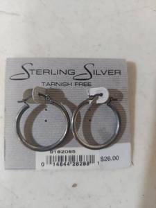 lot 1148 image: Sterling Silver Hoop Earrings
