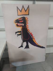 lot 1171 image: Pez Dispenser by Jean-Michel Basquiat Print on Canvas