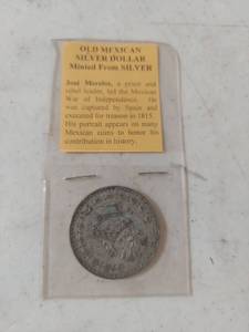 lot 1184 image: Mexican Silver One Peso Coin