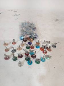 lot 1199 image: Miniature Figurines with Glass Bases