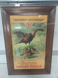 lot 1209 image: Peters Loaded Shells Framed Advertisement