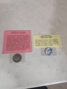 lot 1211 image: (2) Kennedy Half Dollar - Proof and Colorized