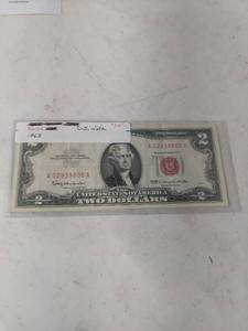 lot 1222 image: 1963 Red Seal Two Dollar Bill