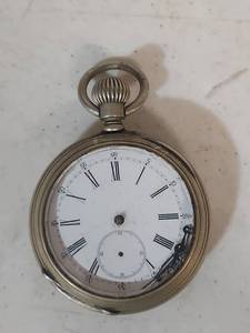lot 1225 image: Pioneer Open Face Pocket Watch - Hands Need Repair