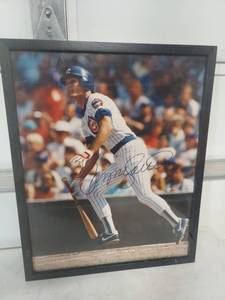 lot 1233 image: Signed Chicago Cubs Ryne Sandberg Framed Photograph