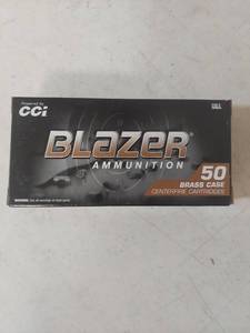 lot 1248 image: CCI Blazer 9mm Luger 115gr FMJ Ammunition 50 Round Box