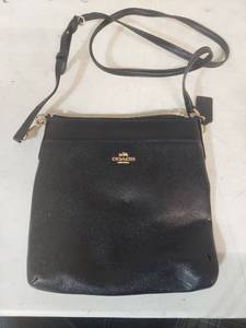 lot 1251 image: Coach Black Crossbody Bag with Gold Hardware