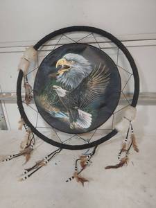 lot 1266 image: Eagle Dream Catcher Wall Decor