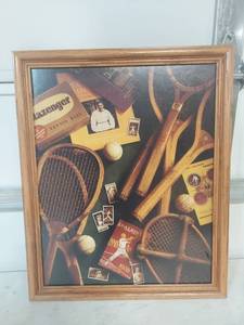 lot 1293 image: Classic Tennis Equipment Framed Print