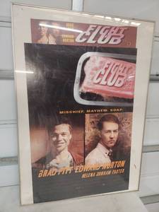 lot 1300 image: Fight Club Movie Poster Framed