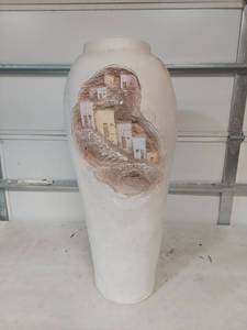 lot 1310 image: Handcrafted Vase with Pueblo Village Design