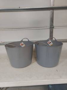 lot 1322 image: Ezy Storage 27Qt Multipurpose Flexible Tubs - Set of 2